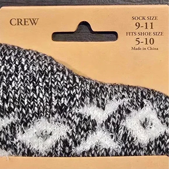 3 Pairs of BearPaw Crew Socks Super Soft Fits Shoe Size 5-10 Black White and Tan - Picture 3 of 3